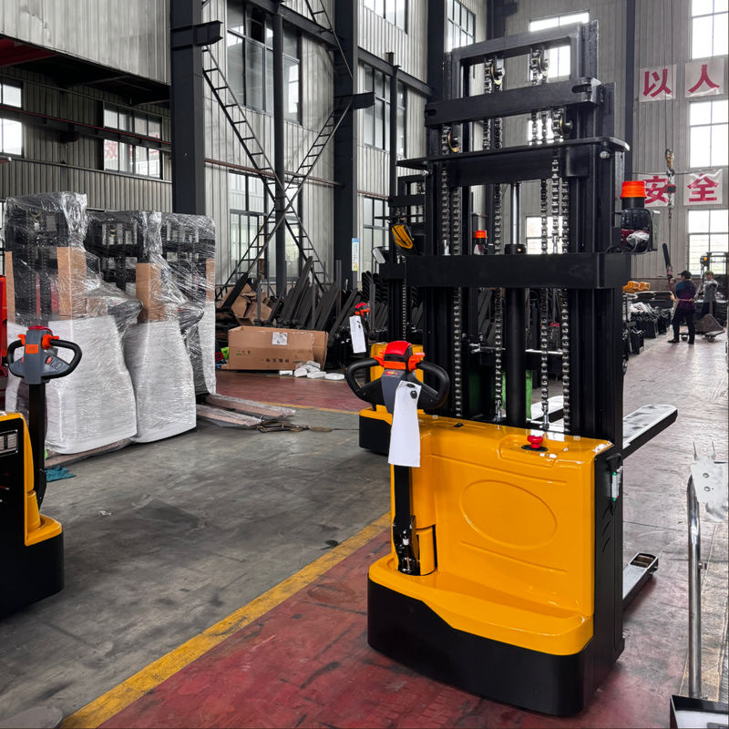 1500kg Electric Walkie Stacker Forklift with 1-5m Lift Height